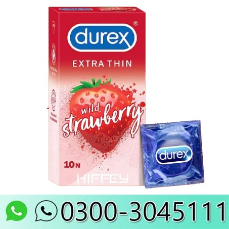 Durex Extra Thin Wild Strawberry Condom In Pakistan