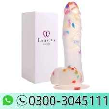 6.5 Inch Confetti Clear Silicone Dildo In Pakistan